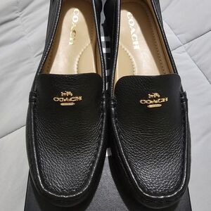Coach Women's Black Leather Loafers